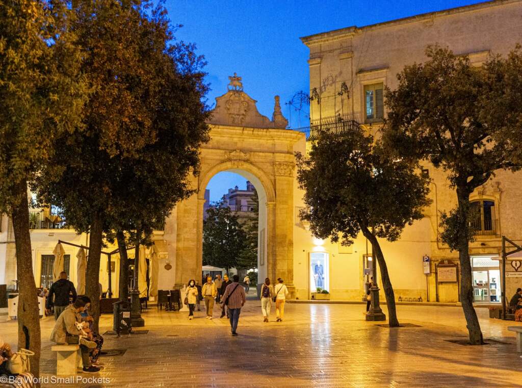Italy, Puglia, Lecce in Evening