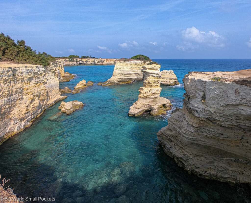 Italy, Puglia, Rocky Coastline