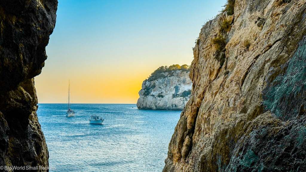 Spain, Menorca, Boat on Water