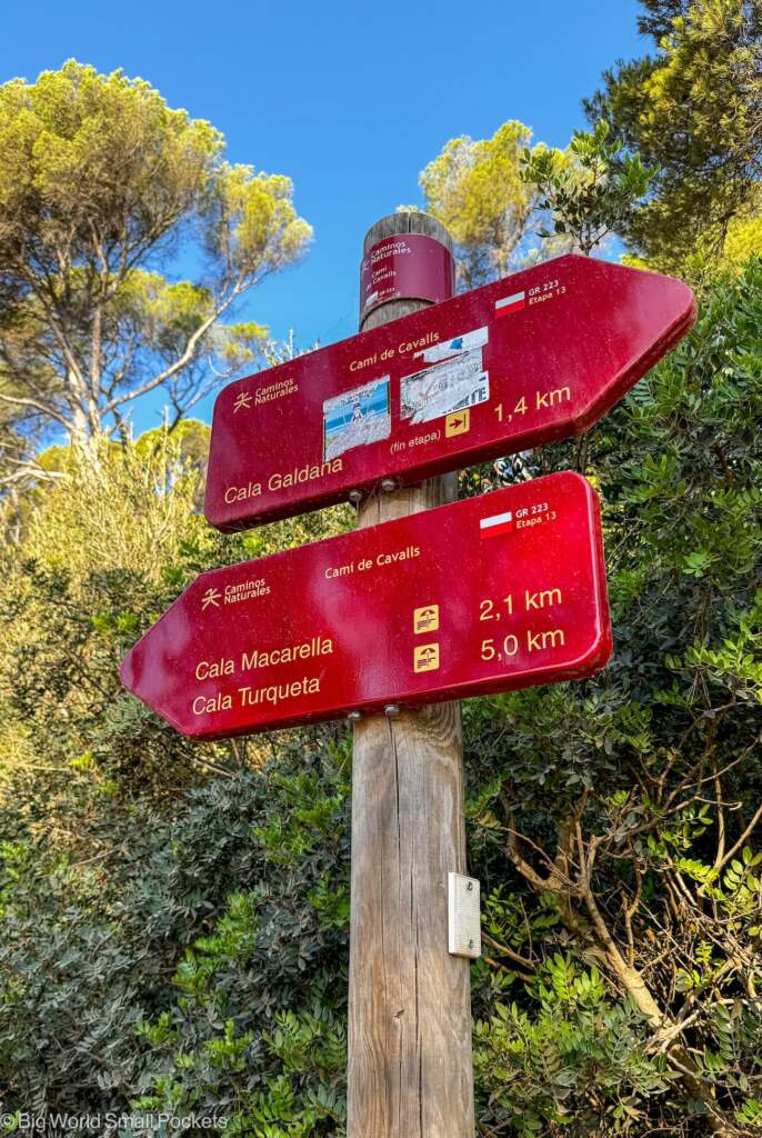 Spain, Menorca, Cami de Cavalls Sign