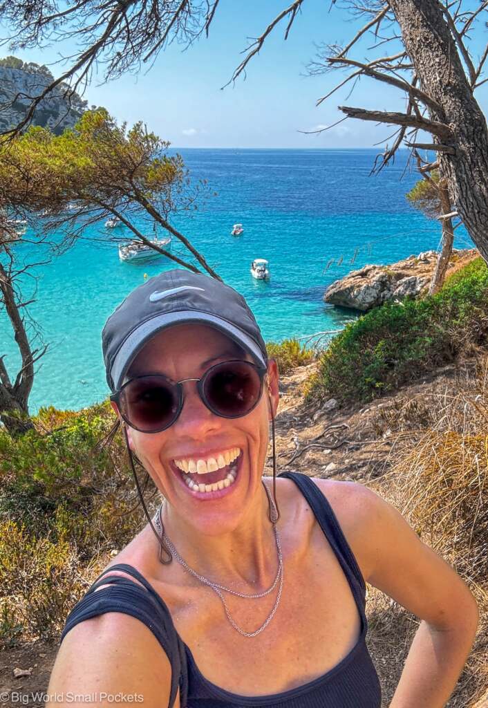 Spain, Menorca, Me on Cliff