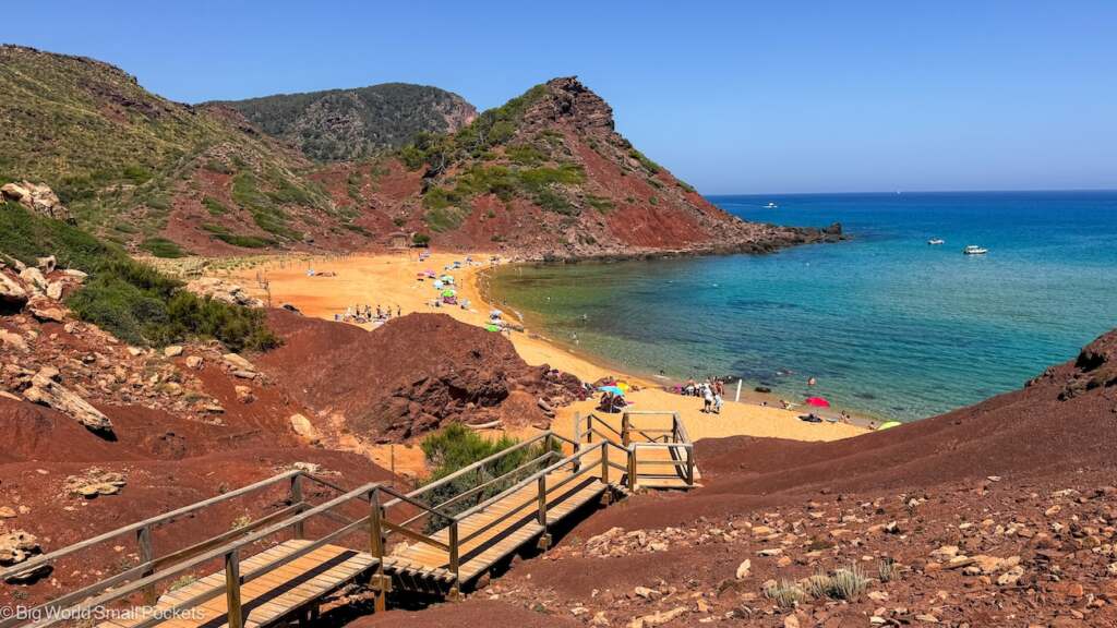 Spain, Menorca, Red Sand Beach