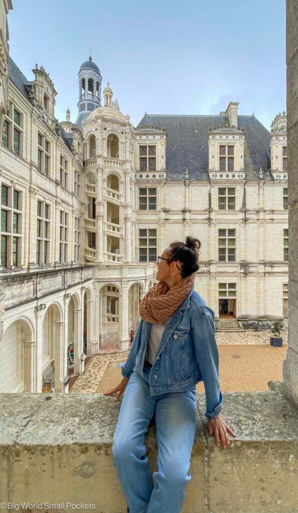 France, Chateau Chambord, Me on Wall