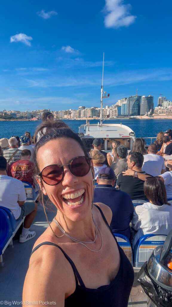 Malta, Ferry, Me On Top Deck