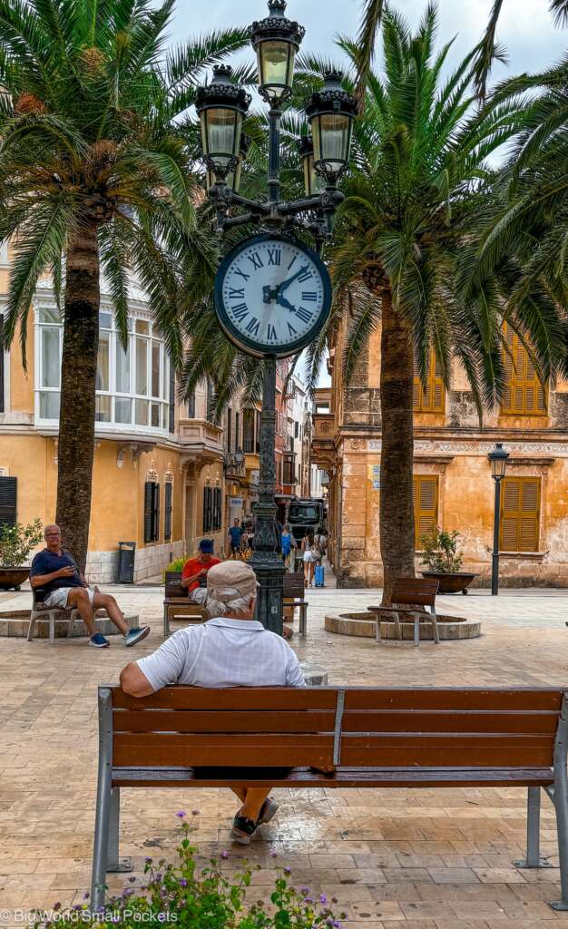 Menorca, Ciutadella, Mon on Bench