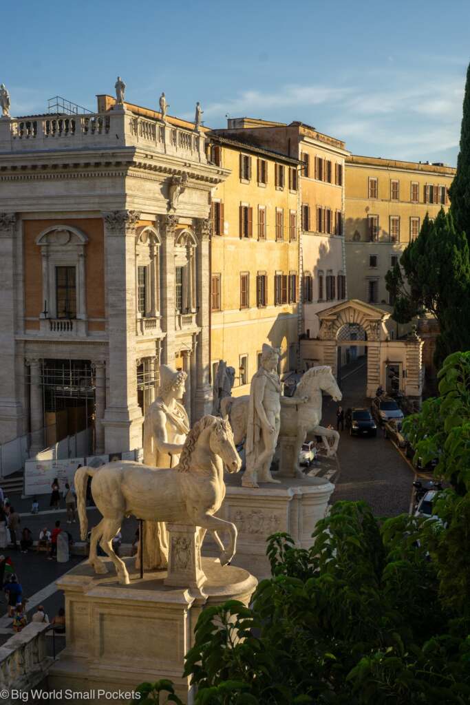Rome, Italy, Statues at Sunset