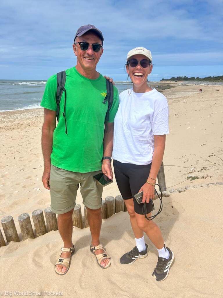 France, Ile de Re, Me with Dad on Beach