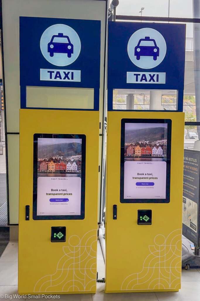 Norway, Bergen, Airport Taxi Stand