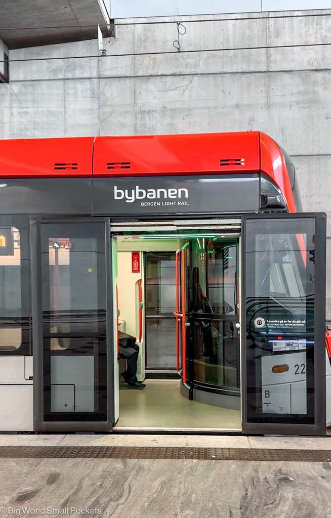Norway, Bergen, Light Rail from Airport