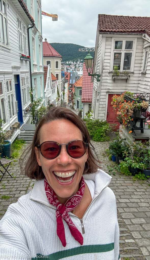 Norway, Bergen, Me in Street