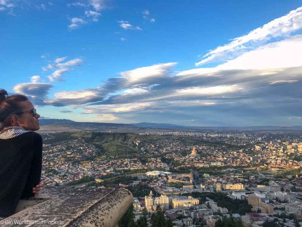 Georgia, Tbilisi, Me Looking Out Over City