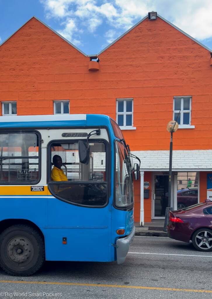 Barbados, Blue Bus, On Road