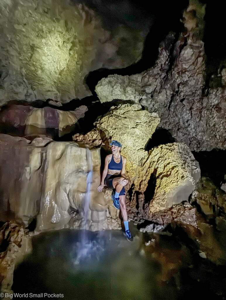 Barbados, Wild Barbados Hike, Me in Cave