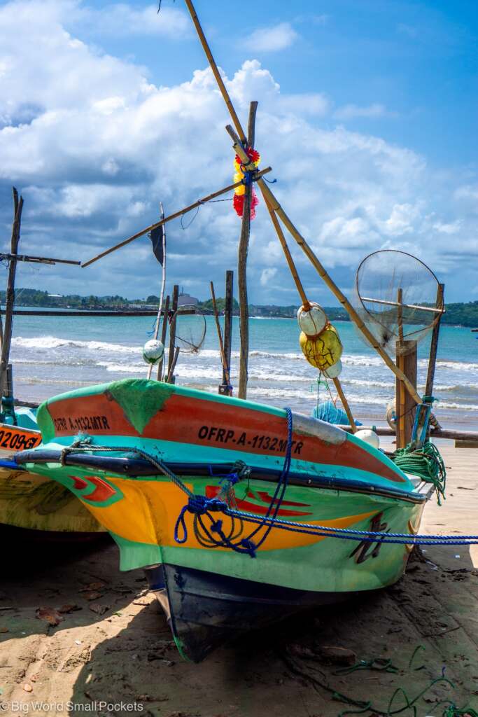 Sri Lanka, Galle, Fishing Boat on Shore